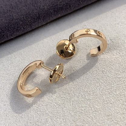 [⭐Shinejoy]LOVE EARRINGS 2.65MM PINK GOLD