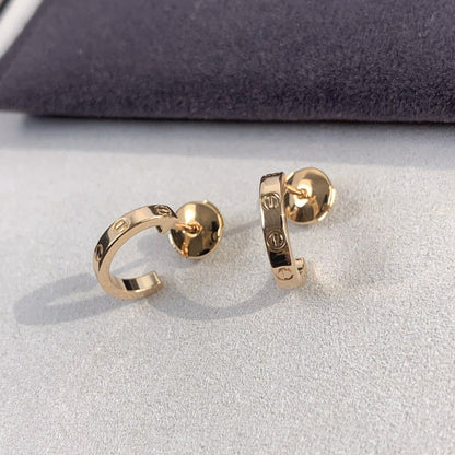 [⭐Shinejoy]LOVE EARRINGS 2.65MM PINK GOLD