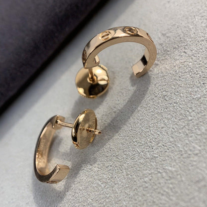 [⭐Shinejoy]LOVE EARRINGS 2.65MM PINK GOLD