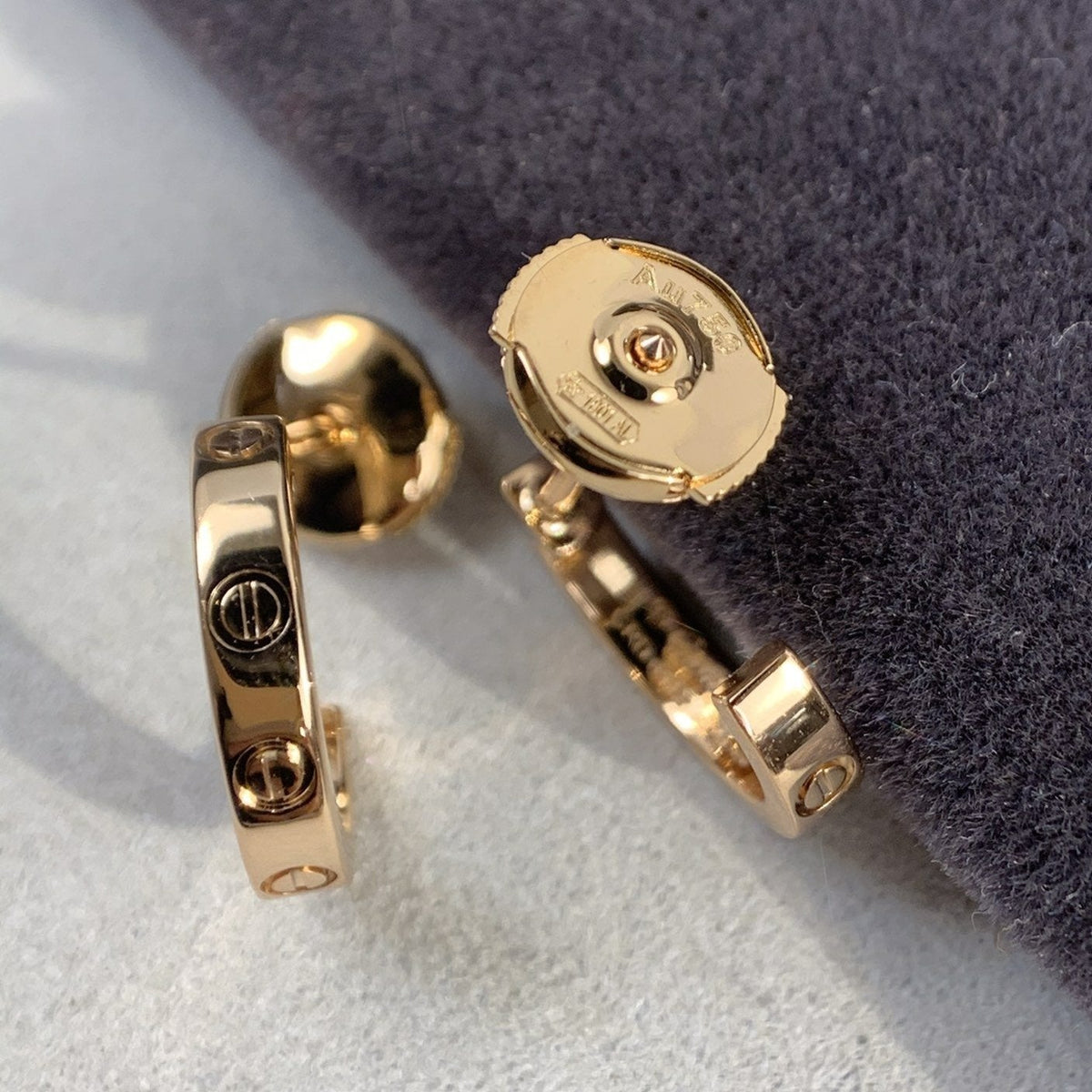 [⭐Shinejoy]LOVE EARRINGS 2.65MM PINK GOLD