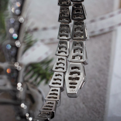 [⭐Shinejoy]SERPENTI BRACELET 6MM SILVER DIAMOND