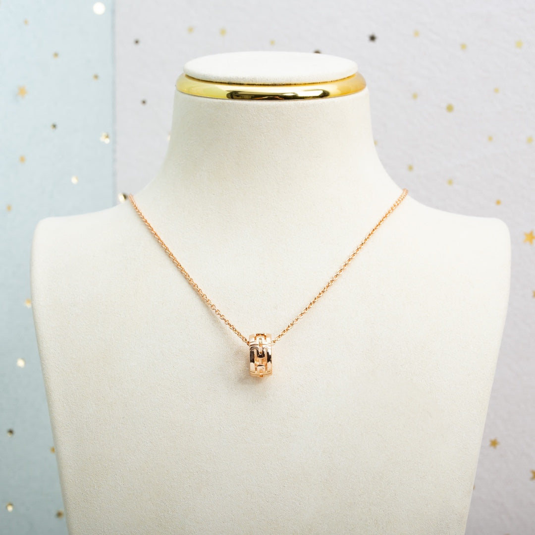 [⭐Shinejoy]PARENTESI NECKLACE PINK GOLD