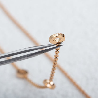 [⭐Shinejoy]PARENTESI NECKLACE PINK GOLD