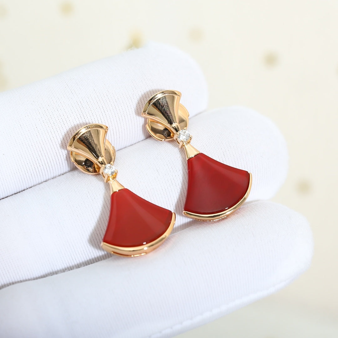 [⭐Shinejoy]DREAM Carnelian PINK GOLD EARRINGS