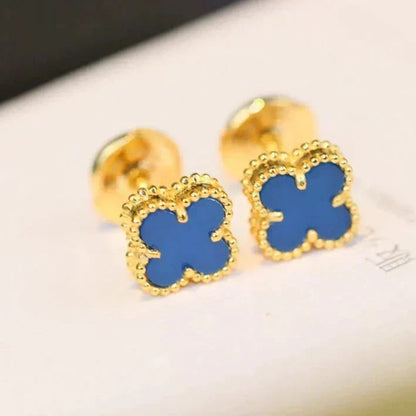 [⭐Shinejoy]CLOVER MINI 9.5MM TURQUOISE EARRINGS