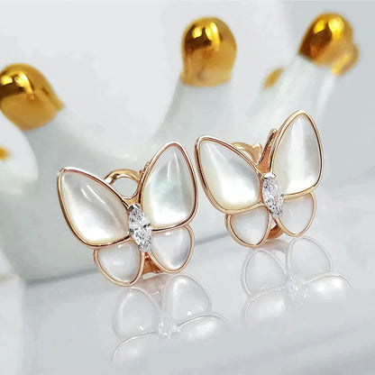 [⭐Shinejoy]BUTTERFLY MOP DIAMOND EARRINGS