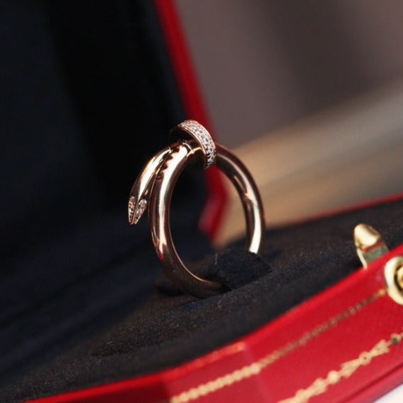 [⭐Shinejoy]JUSTE RING 2.65MM PINK GOLD DIAMOND