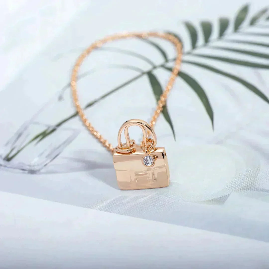 [⭐Shinejoy]AMULETTE PEDANT ROSE GOLD NECKLACE