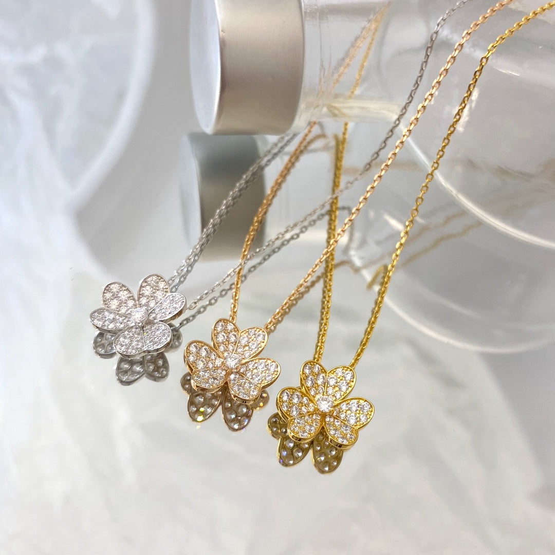 [⭐Shinejoy]FLOWER DIAMOND NECKLACE