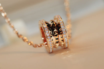 [⭐Shinejoy]ZERO 1 ROCK PEDANT PINK GOLD NECKLACE