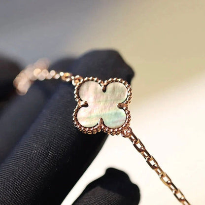 [⭐Shinejoy]CLOVER 20 MOTIFS DARK MOP DIAMOND  NECKLACE