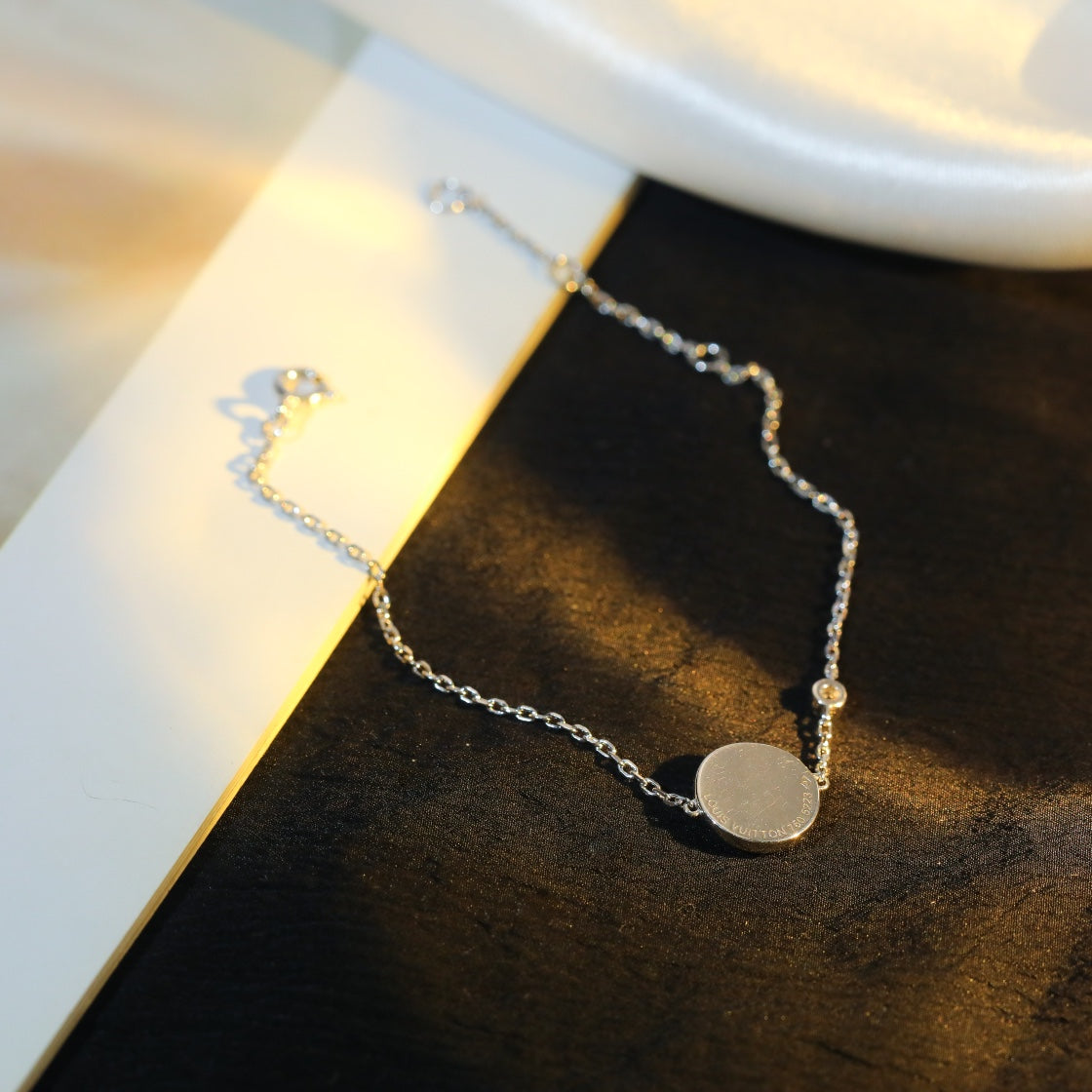 [⭐Shinejoy]SUN MOTIF PINK MOP SILVER BRACELET