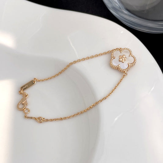 [⭐Shinejoy]LUCKY SPRING ROSE GOLD MOP BRACELET