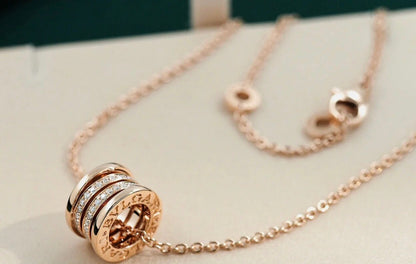 [⭐Shinejoy]ZERO 1 PINK GOLD DIAMOND NECKLACE