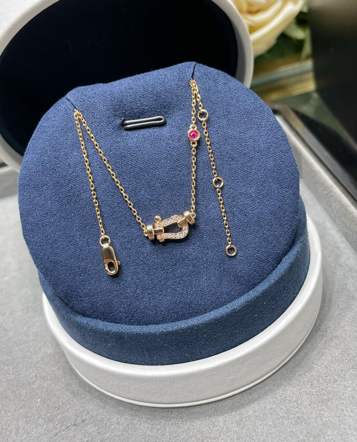 [⭐Shinejoy]FORCE 10 DIAMOND PINK GOLD NECKLACE
