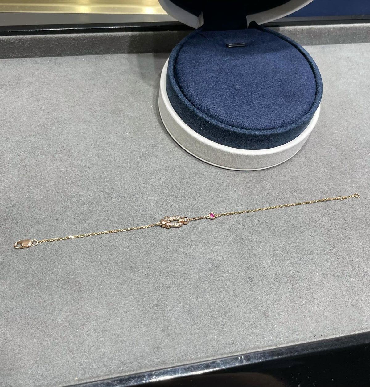 [⭐Shinejoy]FORCE 10 DIAMOND CHAIN LINK PINK GOLD BRACELET