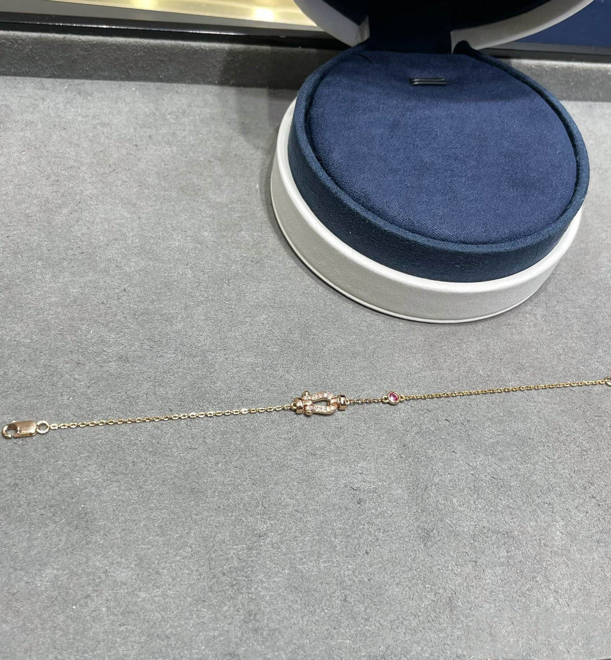 [⭐Shinejoy]FORCE 10 DIAMOND CHAIN LINK PINK GOLD BRACELET