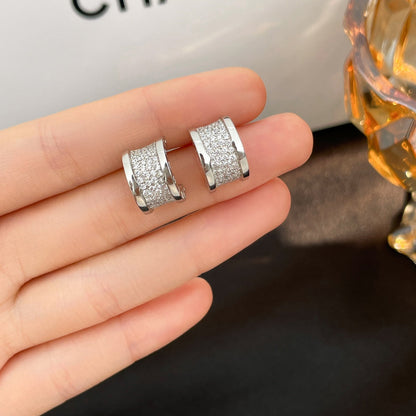 [⭐Shinejoy]ZERO 1 DIAMOND PAVED EARRINGS