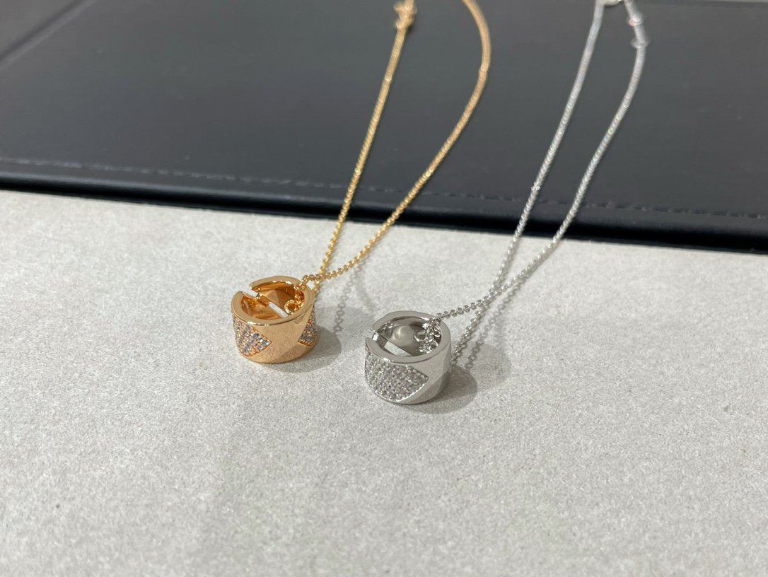[⭐Shinejoy]LIENS EVIDENCE DIAMOND PAVED NECKLACE