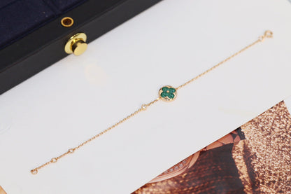 [⭐Shinejoy]STAR AND SUN 4 MOTIF PINK GOLD MALACHITE BRACELET
