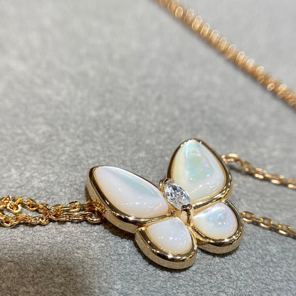 [⭐Shinejoy]BUTTERFLY MOP DIAMOND NECKLACE