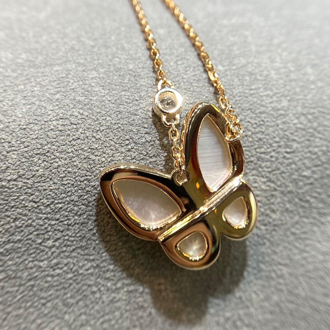 [⭐Shinejoy]BUTTERFLY MOP DIAMOND NECKLACE