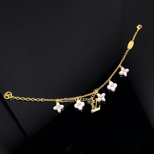 [⭐Shinejoy]LOGO 6 MOTIF STAR AND SUN GOLD BRACELET