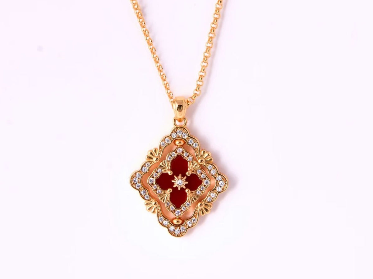 [⭐Shinejoy] B.C.L ENAMEL ROTATING SINGLE-DIAMOND NECKLACE（Various colors）