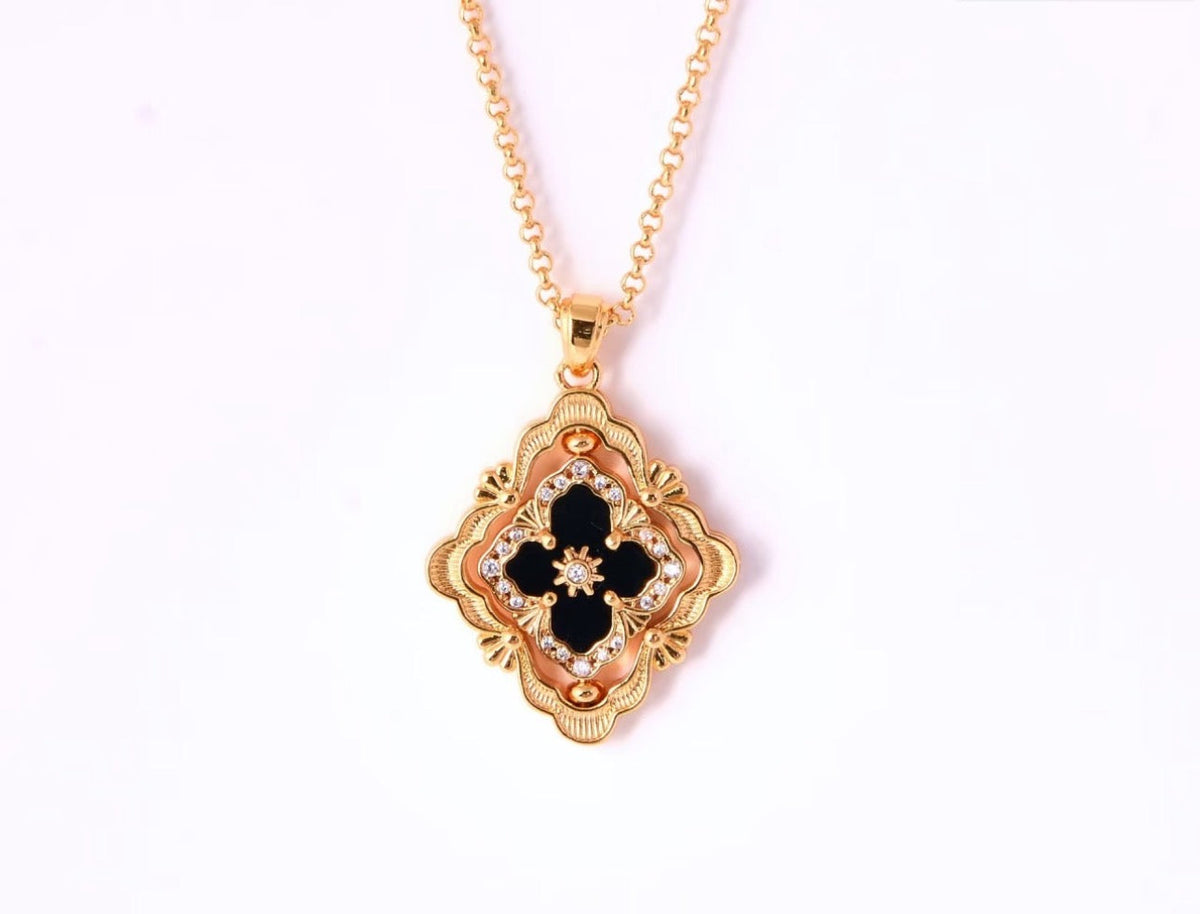 [⭐Shinejoy] B.C.L ENAMEL ROTATING SINGLE-DIAMOND NECKLACE（Various colors）