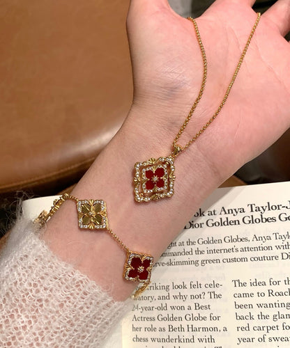 [⭐Shinejoy] B.C.L ENAMEL ROTATING SINGLE-DIAMOND NECKLACE（Various colors）