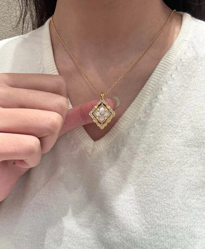 [⭐Shinejoy] B.C.L ENAMEL ROTATING SINGLE-DIAMOND NECKLACE（Various colors）