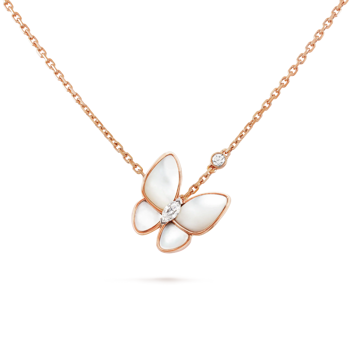 [⭐Shinejoy]BUTTERFLY MOP DIAMOND NECKLACE