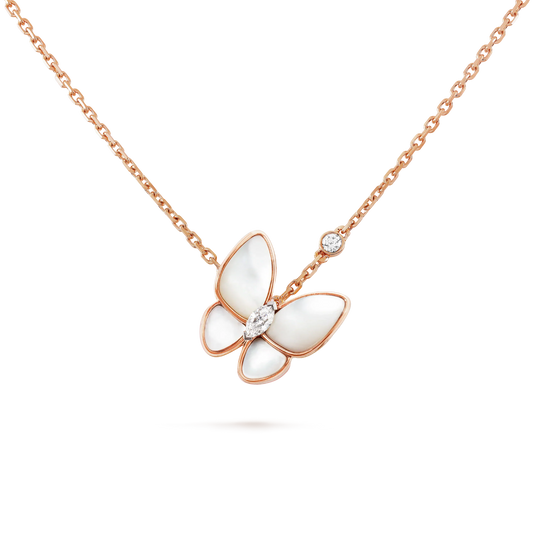 [⭐Shinejoy]BUTTERFLY MOP DIAMOND NECKLACE