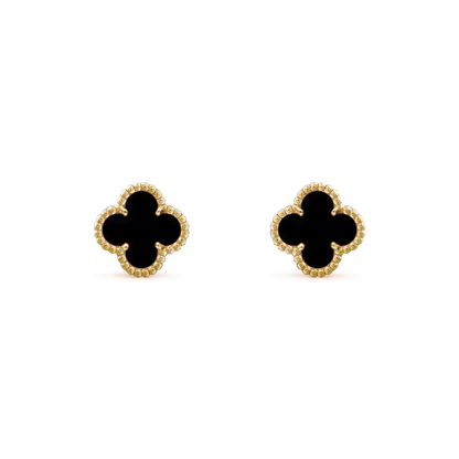 [⭐Shinejoy]CLOVER MINI 9.5MM BLACK MOP EARRINGS