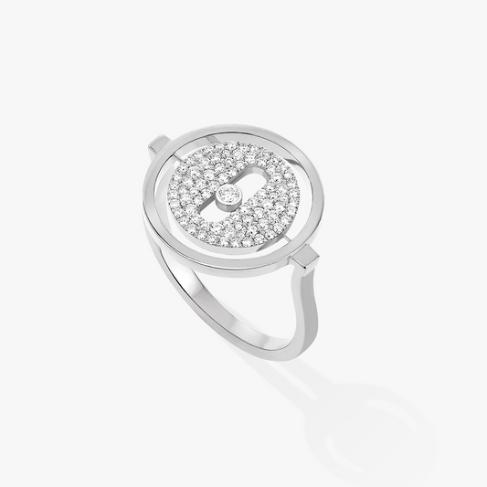 [⭐Shinejoy]Demo MOVE PAVED SILVER DIAMOND RING