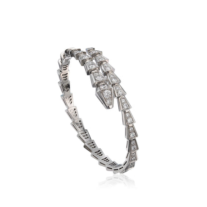[⭐Shinejoy]SERPENTI BRACELET 6MM SILVER DIAMOND