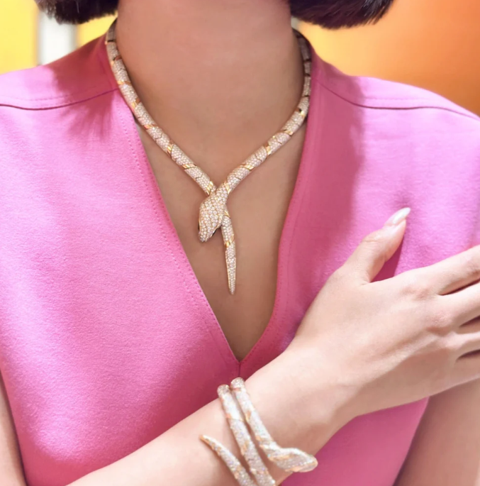 [⭐Shinejoy]HAUTE COUTURE GOLD SERPENTI NECKLACE
