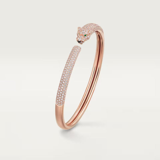 [⭐Shinejoy]PANTHERE FULL DIAMOND OPEN BRACELET