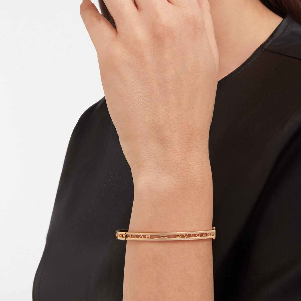 [⭐Shinejoy]ZERO 1 SPIRAL LOGO PINK GOLD BRACELET