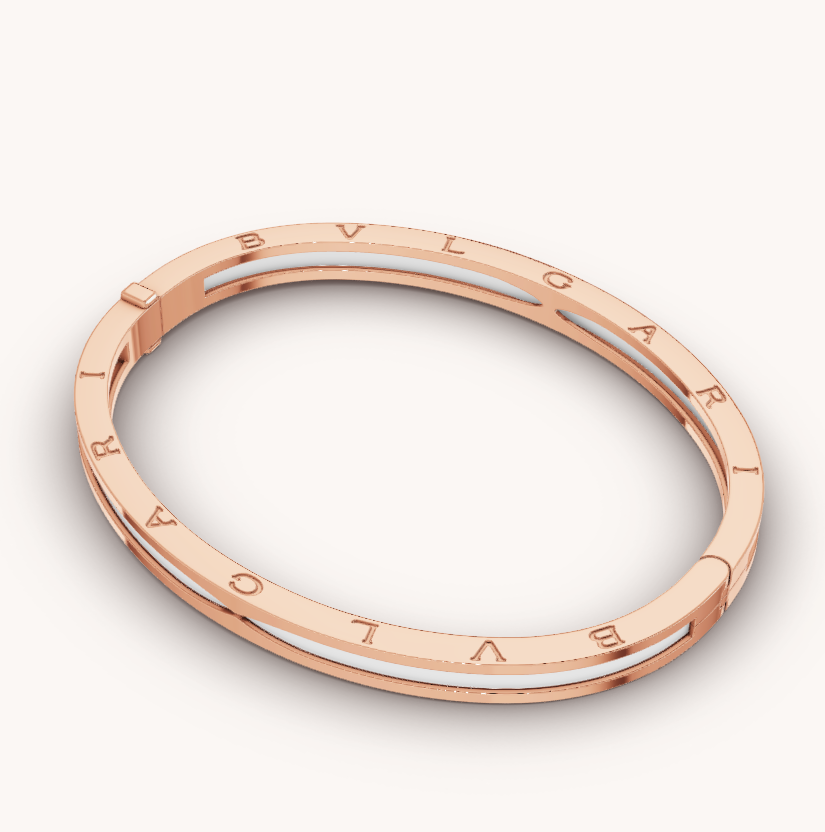 [⭐Shinejoy]ZERO 1 PINK GOLD WITH WHITE CERAMIC BRACELET