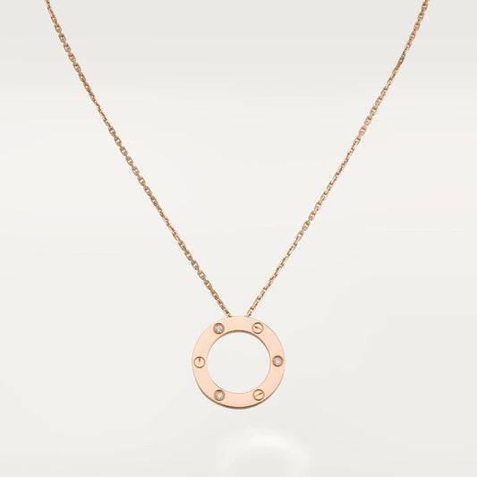[⭐Shinejoy]LOVE NECKLACE 16MM 3 DIAMONDS