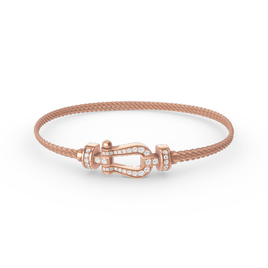 [⭐Shinejoy]FORCE SMALL HORSESHOE  DIAMOND CHAIN ROPE BRACELET