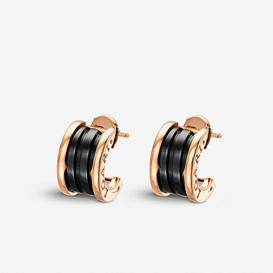 [⭐Shinejoy]ZERO 1 PINK GOLD CERAMIC EARRINGS