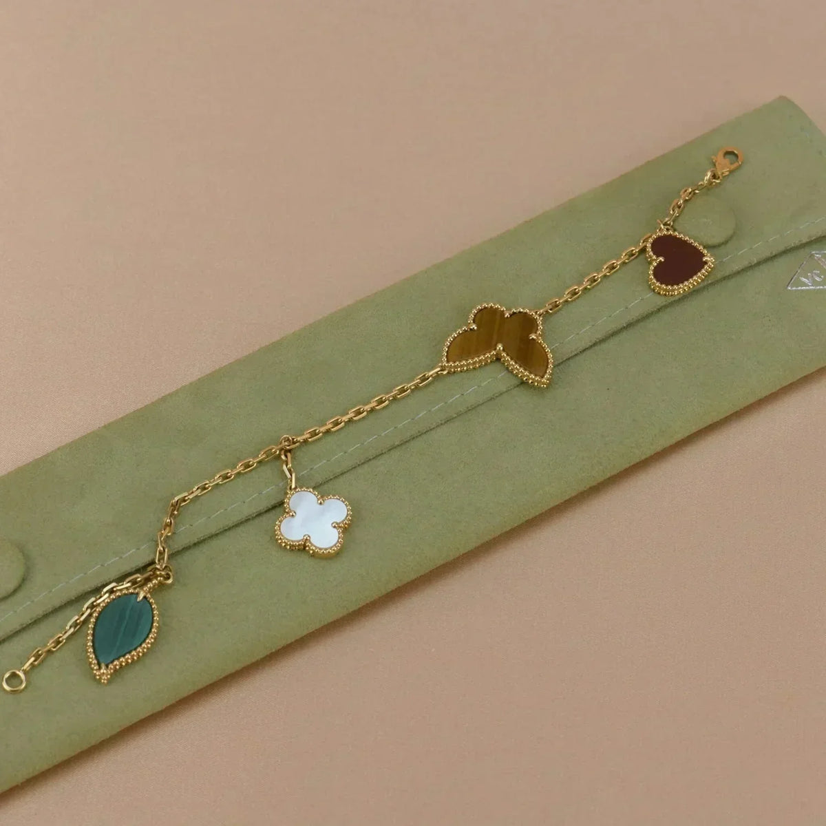 [⭐Shinejoy]LUCKY SPRING 5 MOTIF GOLD BRACELET