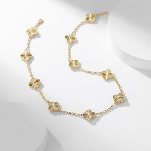 [⭐Shinejoy]CLOVER 10 MOTIFS LASER NECKLACE