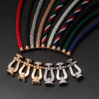 [⭐Shinejoy]FORCE LARGE HORSESHOE FULL DIAMOND BRACELET ROSE GOLD