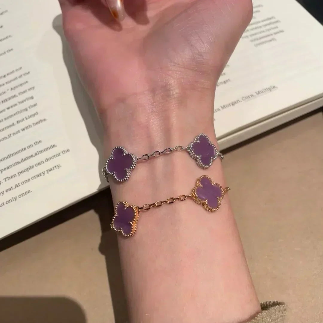 [⭐Shinejoy] CLOVER 5 MOTIF VIOLET BRACELET COLLECTION