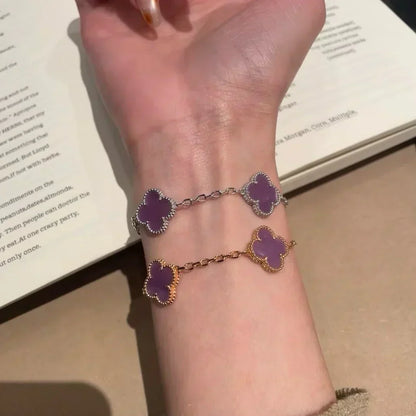 [⭐Shinejoy] CLOVER 5 MOTIF VIOLET BRACELET COLLECTION