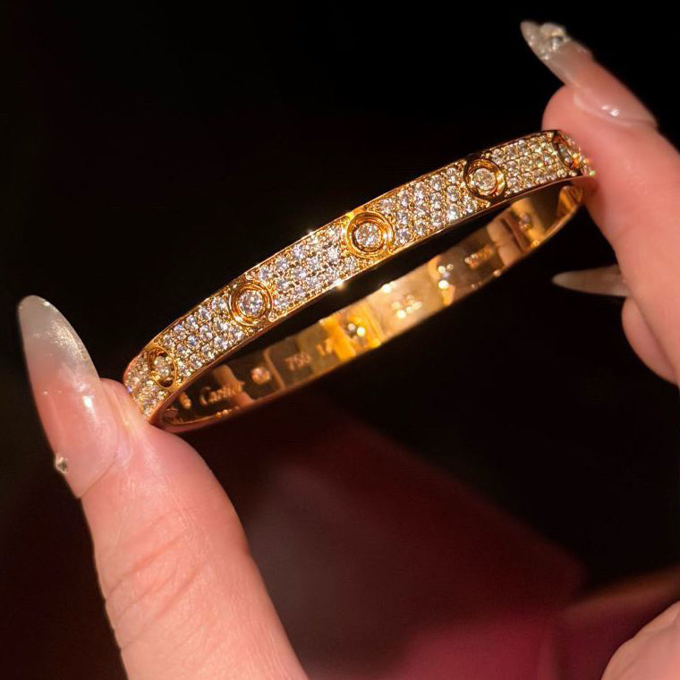 [⭐Shinejoy]LOVE BRACELET 6.1MM DIAMOND-PAVED 10 BIG DIAMONDS