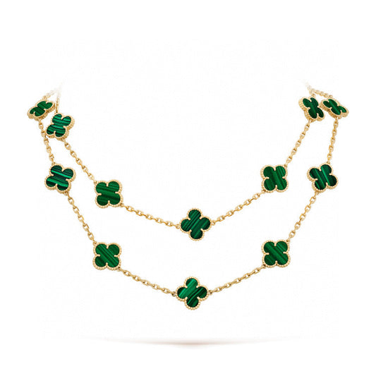 [⭐Shinejoy]CLOVER 20 MOTIFS MALACHITE GOLD